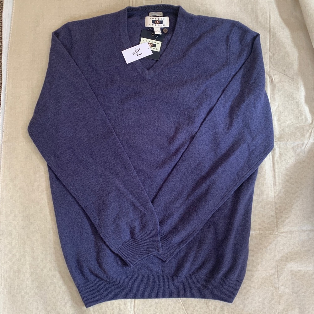 100% cashmere blue Joseph Abboud sweater